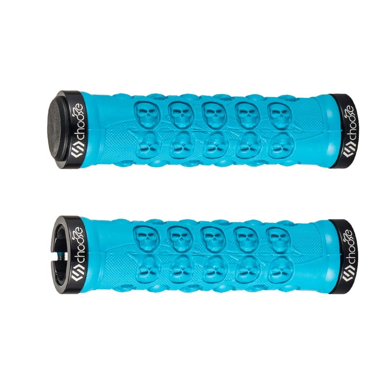 Choose Mountain Bike Grips - Double Lock On MTB Grips for BMX & Folding Bikes - Blue - Image 4